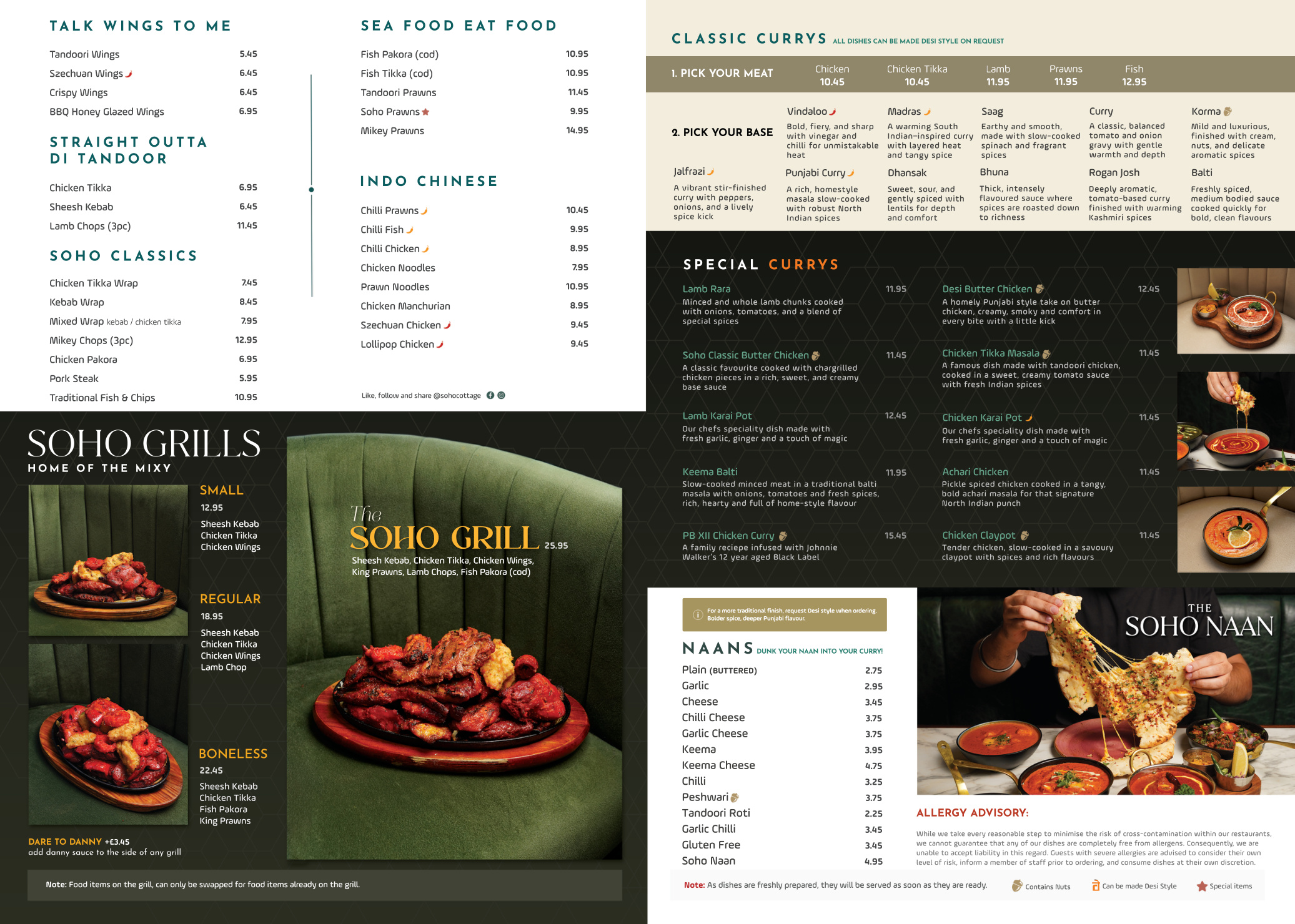 Main menu inside page